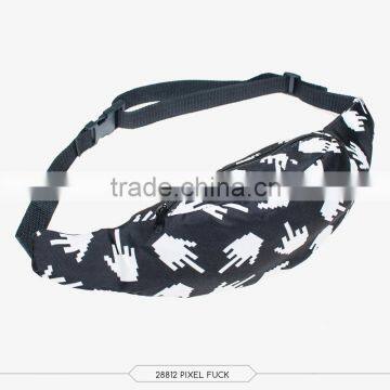 Fashion Runner Waist Pack 3d Print Black Belt Waist Bag High Quality Wholesale Wearable Belt Bag With Zippers of Pouch Purses photo-5