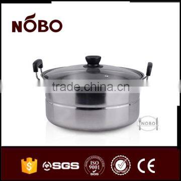 one layer glass lid stainless steel food steamer