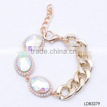 2014 latest jewelry mother bracelet with color rhinestone