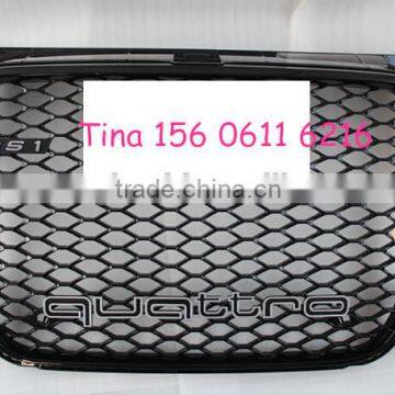 12-14 A1 RS1 Front Grill for AUDI A1 Grille,Black Mesh Car Grill