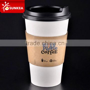 Wholesale disposable paper customized stickers coffe cup