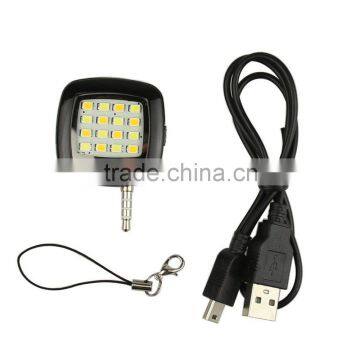 Mini Portable 16 LED Camera Fill-in Flash Selfie Light For Cell Phone Tablet photo-3