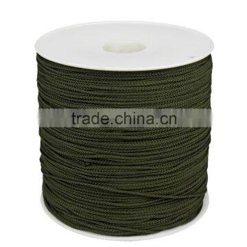 2.5MM ovil green color 8 strand braided polyester rope