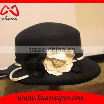 ladies wide brim wool felt hat