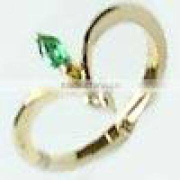 Ring With Emerald & Diamond