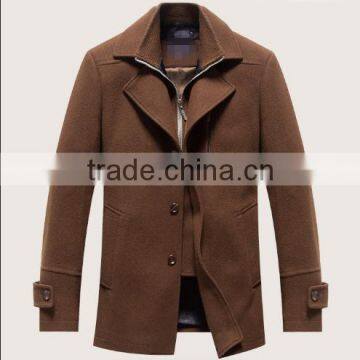 High-end men's wool european fashion winter coats