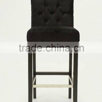 Modern Button Designed Wooden Fabric Leisure Barstool With Ring Back (KY-3207) photo-2