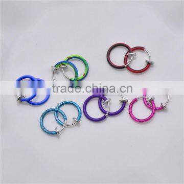 New Vintage Clip On Fake Nose Hoop Ring Mens Clip on Earrings photo-2