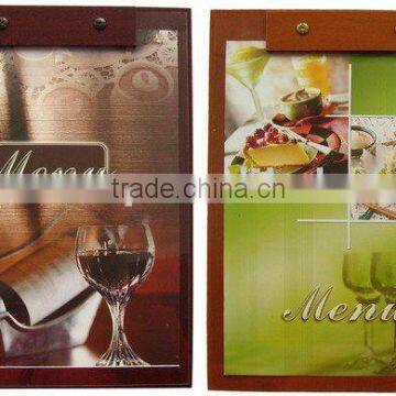 Wood Menu Cover /restaurant Menu Cover /file Folder