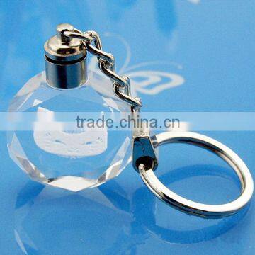 Cheap 3d Led Light Custom Shaped Crystal Keychain photo-2