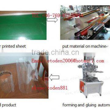 transparent conical shape box making machine