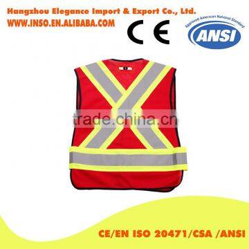 Pvc Strap Reflective Safety Vest Red 3M Reflective Vest Certified