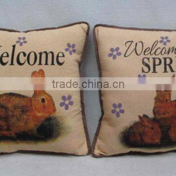 FUNHOM Rabbit Pillow Cover Animal Cartoon Cushion Home Decoration Pillow Thick Linen Throw Pillow Pillowcase Sofa Cushions Cover