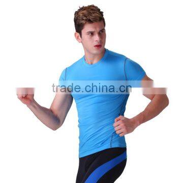 wholesale custom mens round neck high quality running tshirt