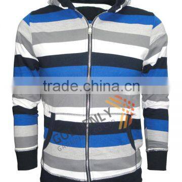CVC yarn dye fleece jacket with brush hot sale in 2015