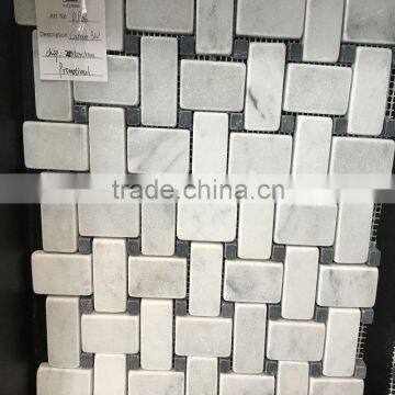 interior white carrara marble mosaic tile