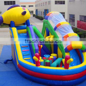 Newest inflatable obstacle course for kids, inflatable obstacle with slide