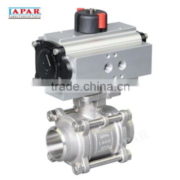 LAPAR Pneumatic 3-piece Welded Ball Valve