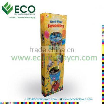 POS cardboard sidekick display stand for candy display shelves, sweet display stand