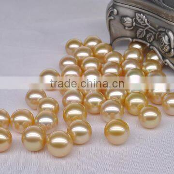 saltwater 5--7mm deep golden broome south sea loose pearls