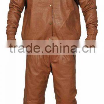 Leather Jogging Suit , Sheep Leather Suits , leather Suits , Track Suits In Leather , Supplier Of Leather Track Suit