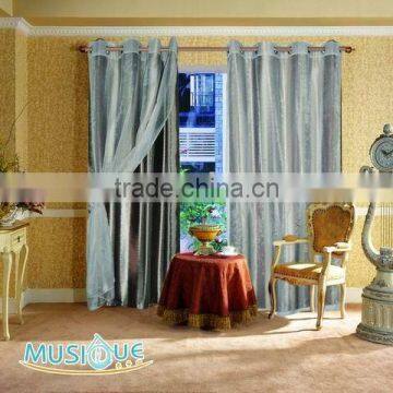 100% Polyester Organza With Embroidery Curtain