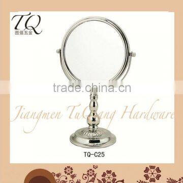 best selling hotel decorative 5x magnifying round shape metal compact mirror