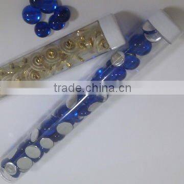 (PT0000/20mm*200mm) Clear PVC Plastic Button Tube for Packaging Crafts photo-2