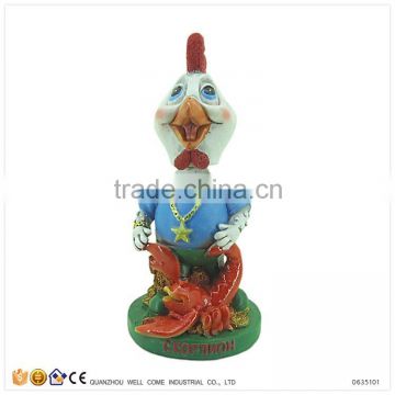 Resin Rooster Zodiac Signs with Scorpio Decoration