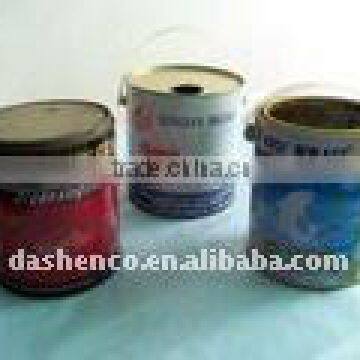 rectangular paint can with plastic handle