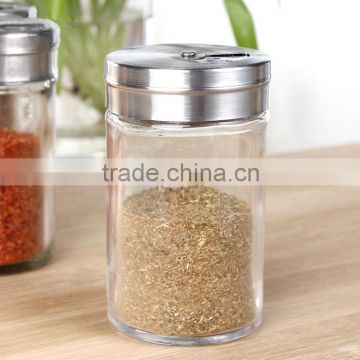 2016 New Design Glass Spice Jar With Lid For Cooking