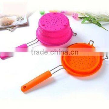 100% Food Grade Custom Design Collapsible Silicone Colander