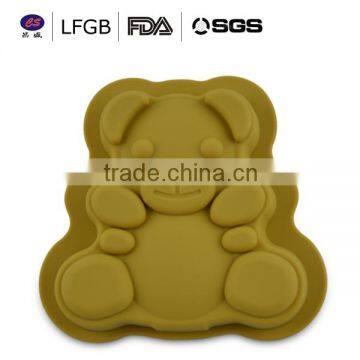 top quality factory price teddy bear shape silicone cake mould