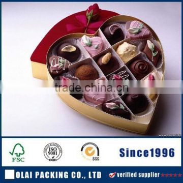 Luxurious heart-shaped chocolate box