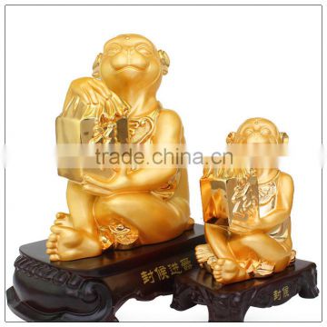 Resin24K Golden color monkey statue ,chinese zodiac statue