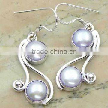 Beautiful ! PEARL Earrings & .925 Sterling Silver Earrings, silver jewelry wholesaller