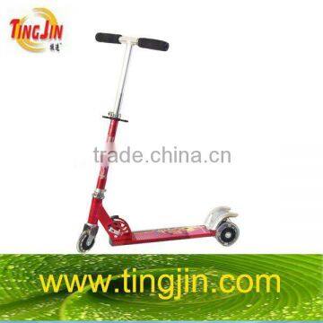 Children Foot Stepping Aluminum Kick Scooter With Three 100mm Pu Wheels