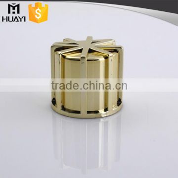 golden color zamac metal perfume cap zinc