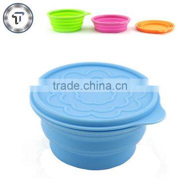 Eco-friendly food grade collapsible silicone bowl