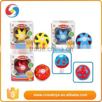 Hot selling toys colorful baby plastic rattle ball