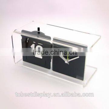 2016 new exquisite custom wholesale clear cheap acrylic calendar/acrylic calendar stand/acrylic desk calendar stand