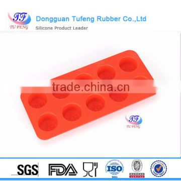 Dongguan ten cavities high quality ball shape silicone ice cube tray