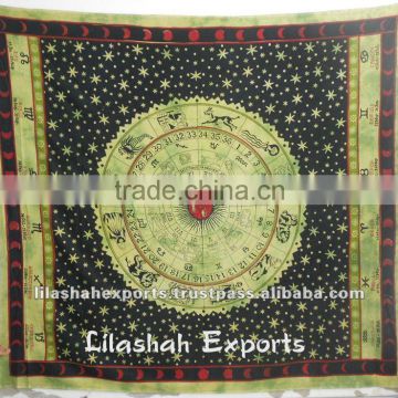 512 Cotton Bedspread Bed cover Bedsheet Horoscope Home curtain sanganeri print jaipur sanganer printed Cubrecama algodon