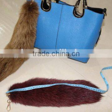 Wholesale Price Competitive 2016 Natural Fox Fur Tail / Dye Color Fox Tail Fur Keychain