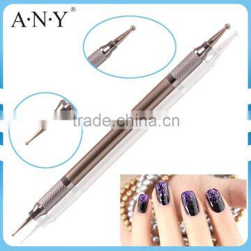 ANY Nail Art UV Gel Beauty Care Decorative Using Metal Handle Nail Art Dotting Nail Pen with 5 Extra Tips