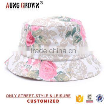 New Products Custom Design Flower Plain Bucket Hat Wholesale