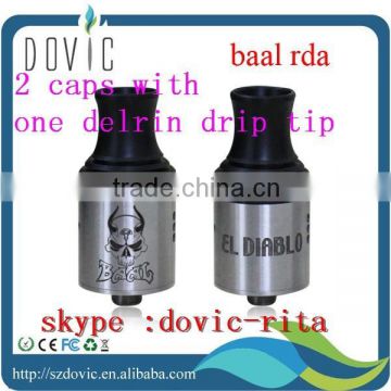 China supplier tobeco newest design baal rda with 2 caps