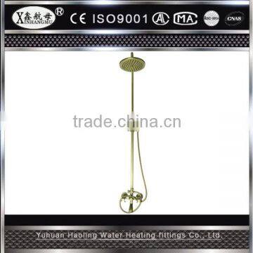 Classic Style Antique brass best price wall mounted bathroom shower set shower head rain shower