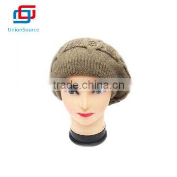 Good Quality Acrylic Fiber Woolen Hat For Ladies