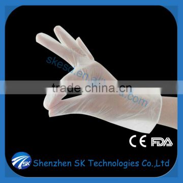 high quality blue disposable vinyl strech gloves